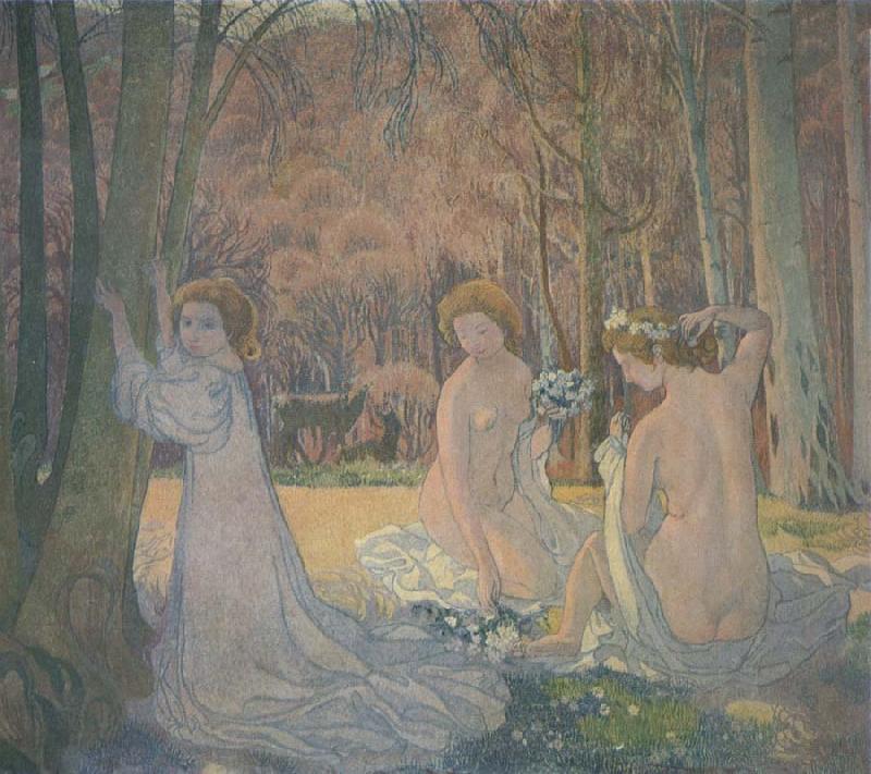 Maurice Denis Spring Landscape with Figures Germany oil painting art